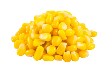 Fototapeta premium canned corn on a white background