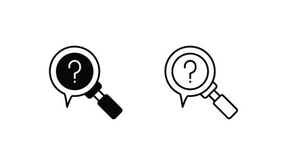 Search icon design with white background stock illustration