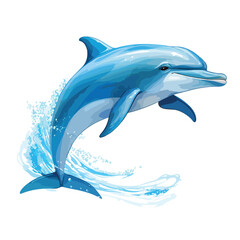 Dolphin Clipart isolated on white background
