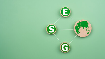 ESG concepts for sustainable environment, society and governance Businesses are environmentally...