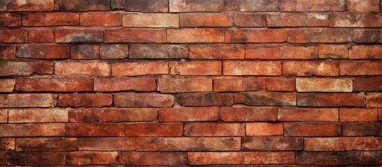 Texture background of brick wall in red and brown tones