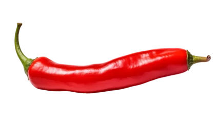 Keuken spatwand met foto red hot chili pepper isolated on transparent background © PNG Lover