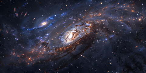 a galaxy background, inviting viewers to embark on a journey of exploration and wonder through the...