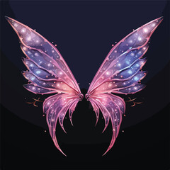 Fairy wings clipart isolated on white background