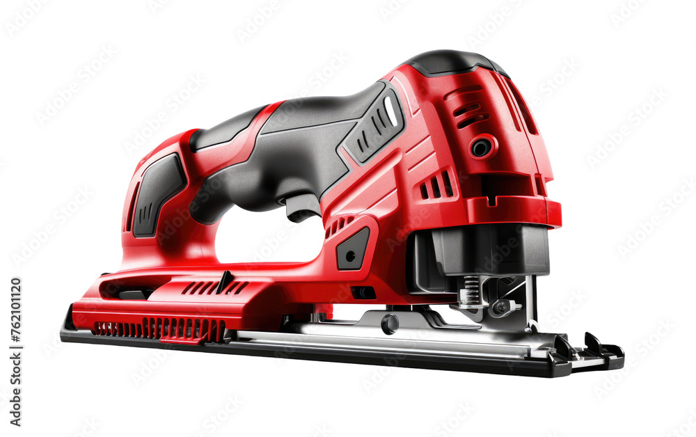 Wall mural Red and Black Power Tool on White Background. On a White or Clear Surface PNG Transparent Background.