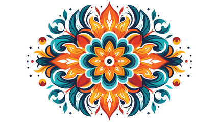 Fototapeta na wymiar Mandala With Ornaments vector design flat vector isolated