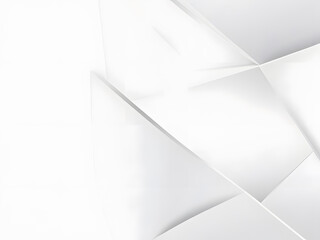 Abstract white background with cut out triangles. 3d render illustration generative by AI