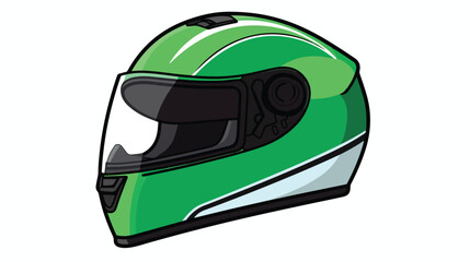 Motorcycle Helmet vector icon. Style isolated linear flat