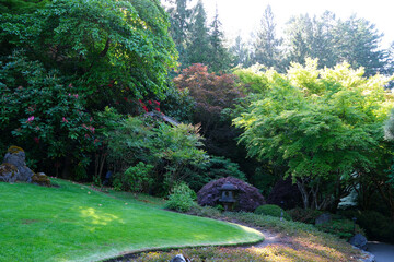 Japanese garden The famous gardens of Butchert on Victoria Island. Canada. The Butchart Gardens