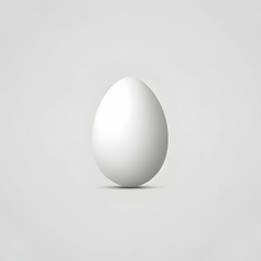 white egg on white background