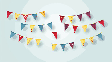 Party pennants icon on white background flat vector