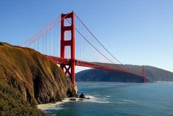 Fototapeta premium Golden Gate Bridge in San Francisco, California, USA. Famous travel destination.