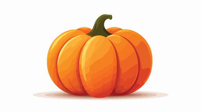 Pumpkin flat vector isolated on white background 