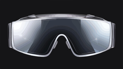 Realistic virtual reality glasses with metallic 