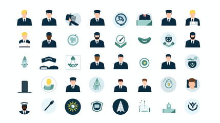 Recruit icons symbol vector elements for infographi