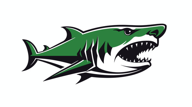 Shark Logo Template Stock Vectors flat vector