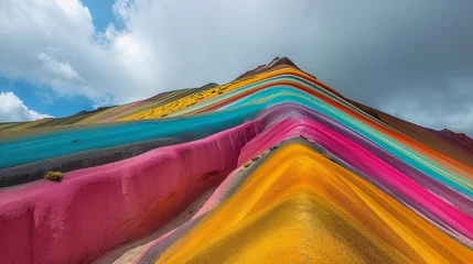 Papier Peint photo autocollant Vinicunca Vinicunca mountain in Peru in seven colors.
