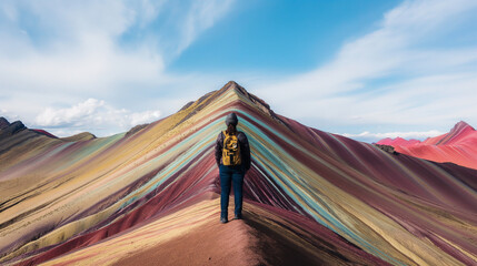 Vinicunca mountain in Peru in seven colors.