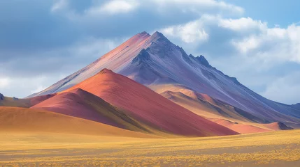 No drill roller blinds Vinicunca Vinicunca mountain in Peru in seven colors.