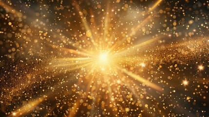 golden sparkle burst energy sparke glitter background design - obrazy, fototapety, plakaty