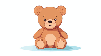 Teddy bear toy icon. Isolated vector illustration 
