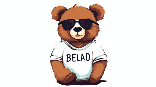 Teddy bear with slogan Vector design for t-shirt 