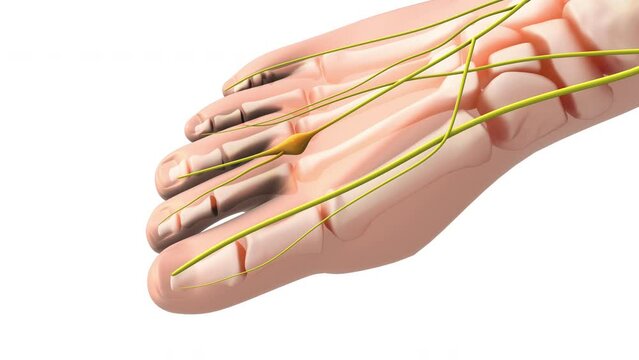 A painful neuroma or pinched nerve in the foot