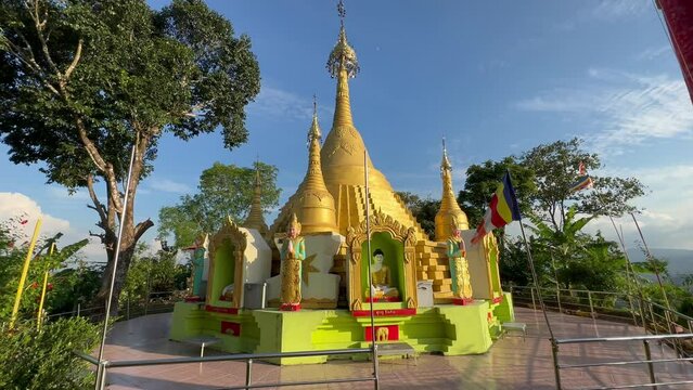 Aung Zeya Jadi Buddhist temple also known as the Bandarban Golden Temple in Bandarban, Bangladesh.