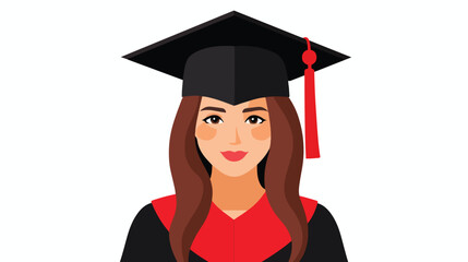 Woman student icon vector illustration in solid style