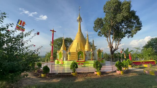 Aung Zeya Jadi Buddhist temple also known as the Bandarban Golden Temple. Bandarban, Bangladesh.