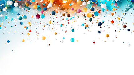 Colorful abstract background with dots and bokeh lights. Vector illustration of party, celebration or birthday greeting card design.