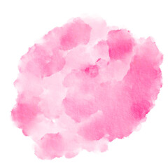 Fototapeta premium Abstract Pastel Pink Watercolor Splash Paper Texture Paint Stain Background Circle