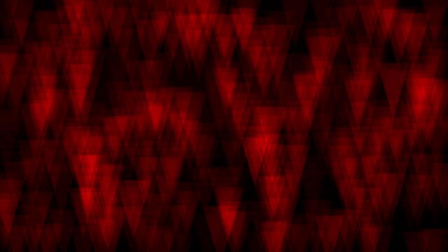 Animation of red triangles bokeh