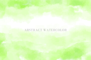 Green colors abstract watercolor background