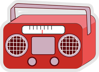 Retro Radio Sticker