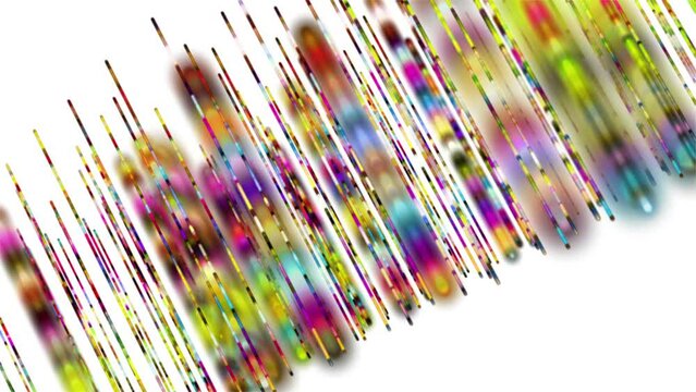 Fantastic video animation with stripe objects in slow motion, 4096x2304 loop 4K