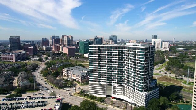 Houston Texas Medical Center Area Buildings, Drone Shot of Hospital and Condo Buildings