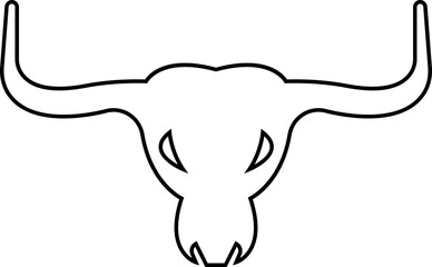 Bull and Cow head icon in Line style editable stock. Farm Animal. Beef, milk, lactose symbol Suitable for many purposes. Elegance drawing art buffalo head design inspiration on transparent background.