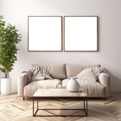 Frame mockup, ISO A paper size. Walk in closet wall poster mockup. Interior mockup with house background. Modern interior design. 3D render