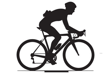 Obraz premium Cycling silhouette vector