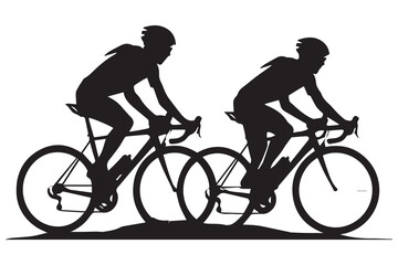 Cycling silhouette vector