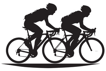 Obraz premium Cycling silhouette vector