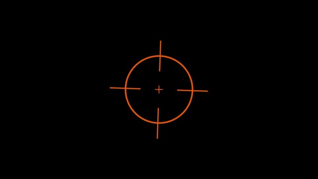 Gun target set icon, Sight sniper target, cross hair symbol motion background. k1_1187