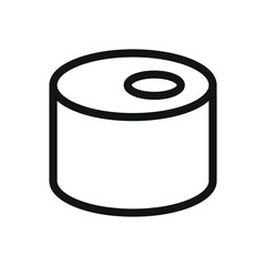 Reinforced concrete manhole ring vector isolated icon with editable stroke