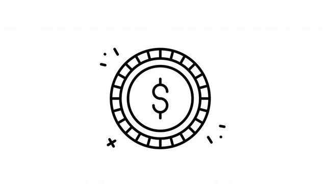 Black and white dollar sign in a circle. Suitable for finance blogs, moneyrelated designs, investment websites, and financial presentations.