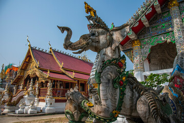 Wat Ming Muang is the most famous landmark, Chiang Rai, Thailand - obrazy, fototapety, plakaty