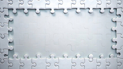 Teamwork Puzzle: Metal Plate Background with Texture and Frame