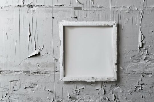 White Frame Texture Background, Realistic Square Frames, White Blank Picture Mockup Template