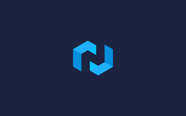 letter n with hexagon logo icon design vector design template inspiration