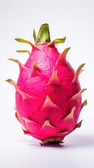 The fruit of the dragon fruit stands upright and beautiful.